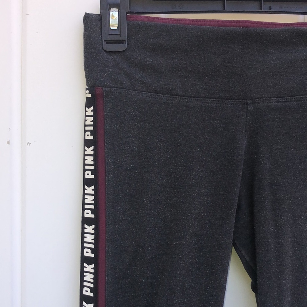 PINK Victoria's secret leggings maroon and gray pants size XS causal pants - Picture 2 of 5